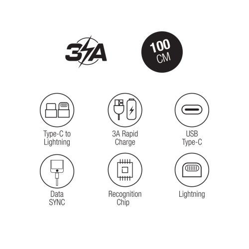 NPCAP10 Type-C to Lightning Hızlı Şarj & Data Kablosu