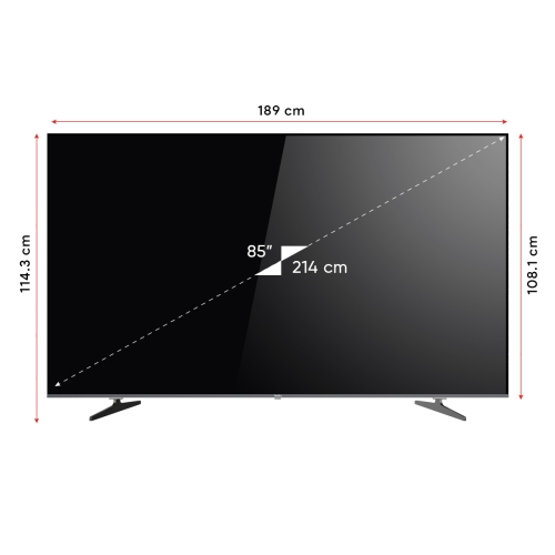 YE-85IDWG11 85'' 216 Ekran Uydu Alıcılı 4K Ultra HD Google MiniLED TV